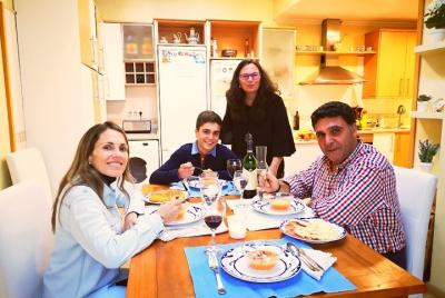 Traditional meal in a Cosy residential home