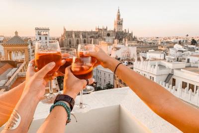 Cooking Paella on a Rooftop with Cathedral views