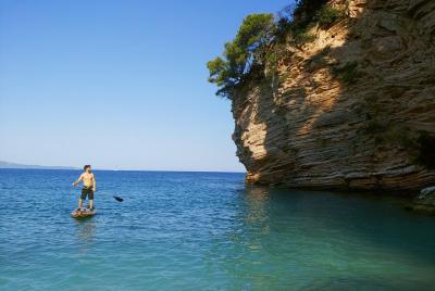 Paddleboarding in the islands of Ksamil