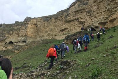 Hiking to the caves - Gobustan