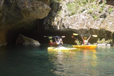 Cave-tubing or Kayaking Zipline Experience for San Pedro Ambergris Caye Guest Cave-tubing or Kayaking Zipline Experience for San Pedro Ambergris Caye Guest