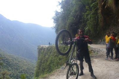 100 % adrenaline in the famous Death road Bolivia 