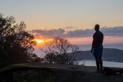 Sunrise and photos on the Lagoa Conceição postcard