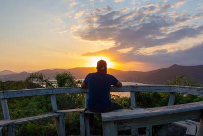 Sunset and photos in a primitive site in Lagoa da Conceição Sunset and photos in a primitive site in Lagoa da Conceição