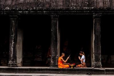 Rural Village with Ox Cart Journey & Monk Blessing Rural Village with Ox Cart Journey & Monk Blessing