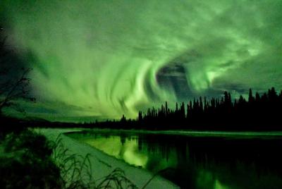 Northern Lights and Huskies