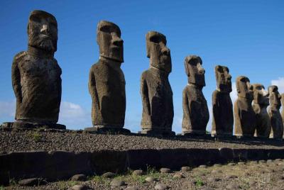 The Seven Moais in Easter Island The Seven Moais in Easter Island