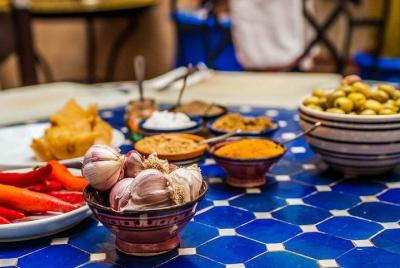Moroccan cooking court in a riad