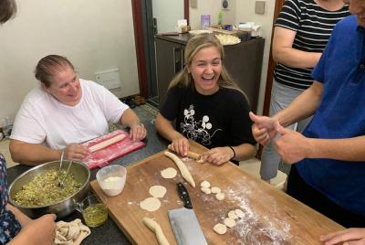 Dumpling cooking lesson in local family