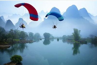 Yangshuo Parasailing Experience from Yangshuo hotel