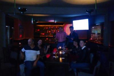 Friends? Your usual bar? Your favorite drink and video?