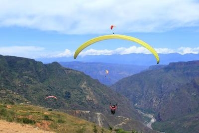 Paragliding in the grand canyon of chicamocha