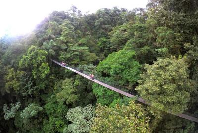 Suspension Bridges, Fortuna waterfall, Typical lunch  Suspension Bridges, Fortuna waterfall, Typical lunch