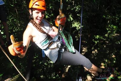 Zip lining, rappel and a Tarzan Swing Zip lining, rappel and a Tarzan Swing