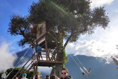 Route of the Waterfalls (Pailon Del Diablo) in Typical Transport  Route of the Waterfalls (Pailon Del Diablo) in Typical Transport