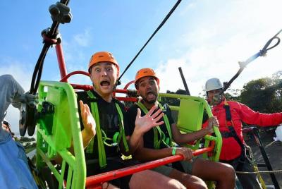 Incredible swing overlooking the City 70m. flight at 2400m. Tall