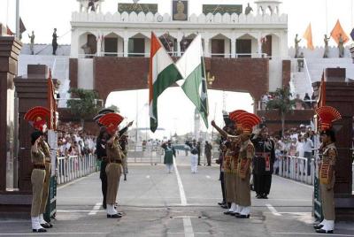 Flag Lowering Ceremony at Attari from Amritsar