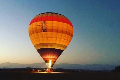 Hot Air Balloon Over Red City Of Marrakech, Atlas Mountains