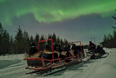 Northern Lights Sledge Ride By Snowmobile  Northern Lights Sledge Ride By Snowmobile