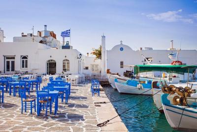 4 Day Greek Islands Tour: Visit Paros, Mykonos, Santorini, Delos  4 Day Greek Islands Tour: Visit Paros, Mykonos, Santorini, Delos