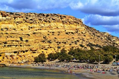 All inclusive full day trip to Matala Beach-Spili Village-Kournas Lake-Group 