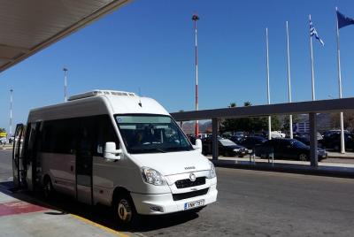 Chania Airport to Kalives transfer 15pers-Wheechair,Scooter,Stroller Accessible