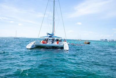 Isla Mujeres Tour on Catamaran with Snorkel, Open Bar, Buffet & B Isla Mujeres Tour on Catamaran with Snorkel, Open Bar, Buffet & B