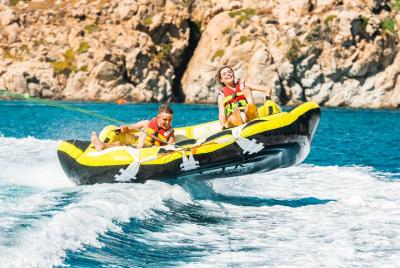 Water Tubing in Mykonos with Instructor and Speedboat Rider Water Tubing in Mykonos with Instructor and Speedboat Rider