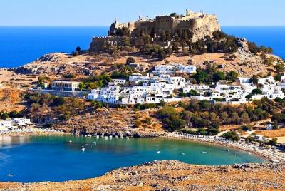 Boat Trip to LINDOS with Swimming Stops at Anthony Quinn Boat Trip to LINDOS with Swimming Stops at Anthony Quinn's & Tsambika Bays