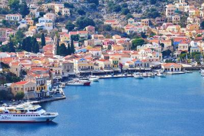 Symi Island & Panormiti, day cruise from Rhodes. High Speed Catam Symi Island & Panormiti, day cruise from Rhodes. High Speed Catam