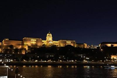 Evening walk on Danube Promenade Evening walk on Danube Promenade