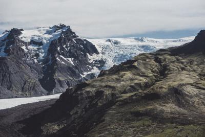 Sightseeing flight over glacier lagoons and Iceland's highest summit