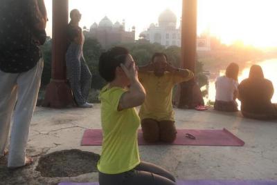 Secret Taj Mahal Sunrise or Sunset Tour with Yoga.