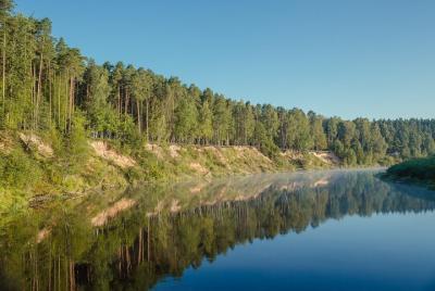Canoeing in Gauja river