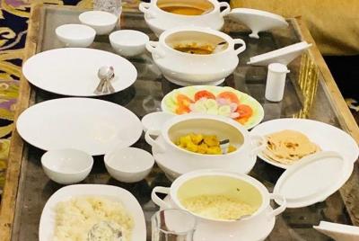 Rajputi private cooking demonstration with part of Royal Family, Jodhpur.