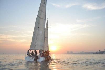 Sunset Sailing in Mumbai Harbour Sunset Sailing in Mumbai Harbour
