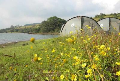 Lakeside camping near Pavna Lake  Lakeside camping near Pavna Lake