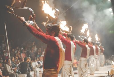 Observe Evening Prayer Ceremony at Varanasi - A Guided Tour in a  Observe Evening Prayer Ceremony at Varanasi - A Guided Tour in a