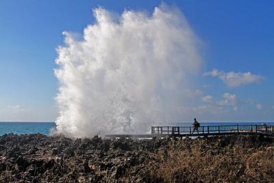 Romantic Sunset View from Bali Uluwatu Cliff Temple