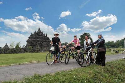 borobudur sunrise from top of temple,prambanan cyling and visit t