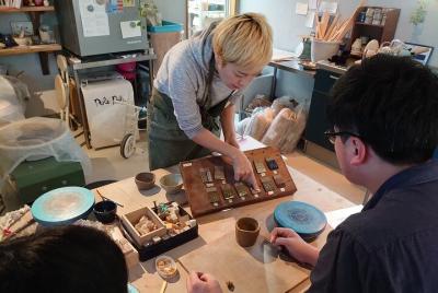 Pottery in a Contemporary Workshop Facing The Seto Sea