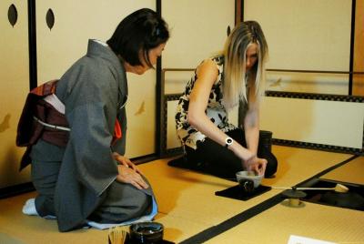 Tea ceremony in a Japanese style room in Nara Tea ceremony in a Japanese style room in Nara