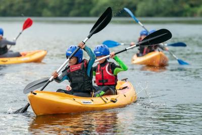 Double Kayak Hire in the Lower Lliw Reservoir