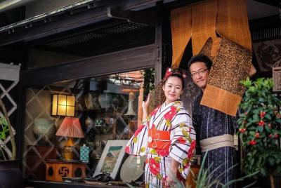 tourist spots in kimono, make tranditional teacake Higashi and dr