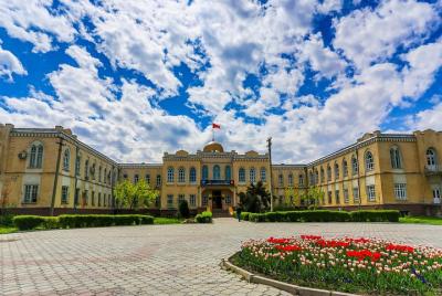 City tour in Bishkek. Walk in one of post-soviet city. Kyrgyzstan City tour in Bishkek. Walk in one of post-soviet city. Kyrgyzstan