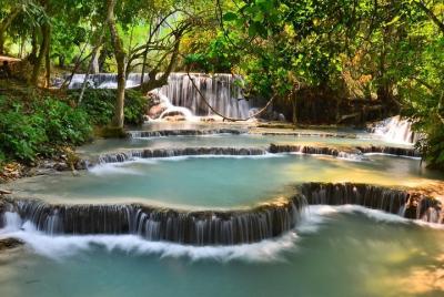 Full Day bamboo experience with cooking class & Kuang si waterfal