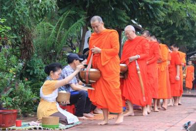 Early Morning Alms Giving and Wet Market
