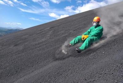Volcano Boarding in first class Volcano Boarding in first class