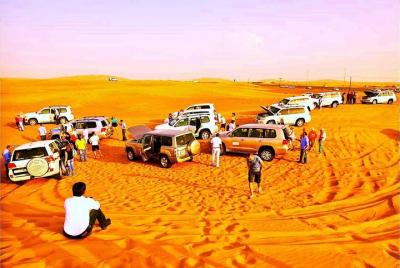 Abu Dhabi desert safari with sand boarding with BBQ dinner | MyHo