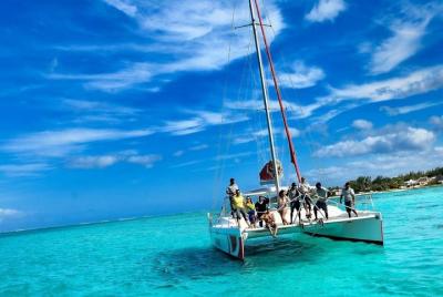 Catamaran Adventure Full Day: Ile aux cerfs,GRSE Waterfall,Snorkeling &BBQ Lunch Catamaran Adventure Full Day: Ile aux cerfs,GRSE Waterfall,Snorkeling &BBQ Lunch